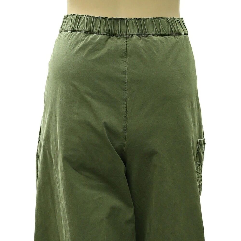 By Anthropologie Vintage Foldover Pants Barrel-Leg Pull-On Embroidered S 289185 - Picture 10 of 10